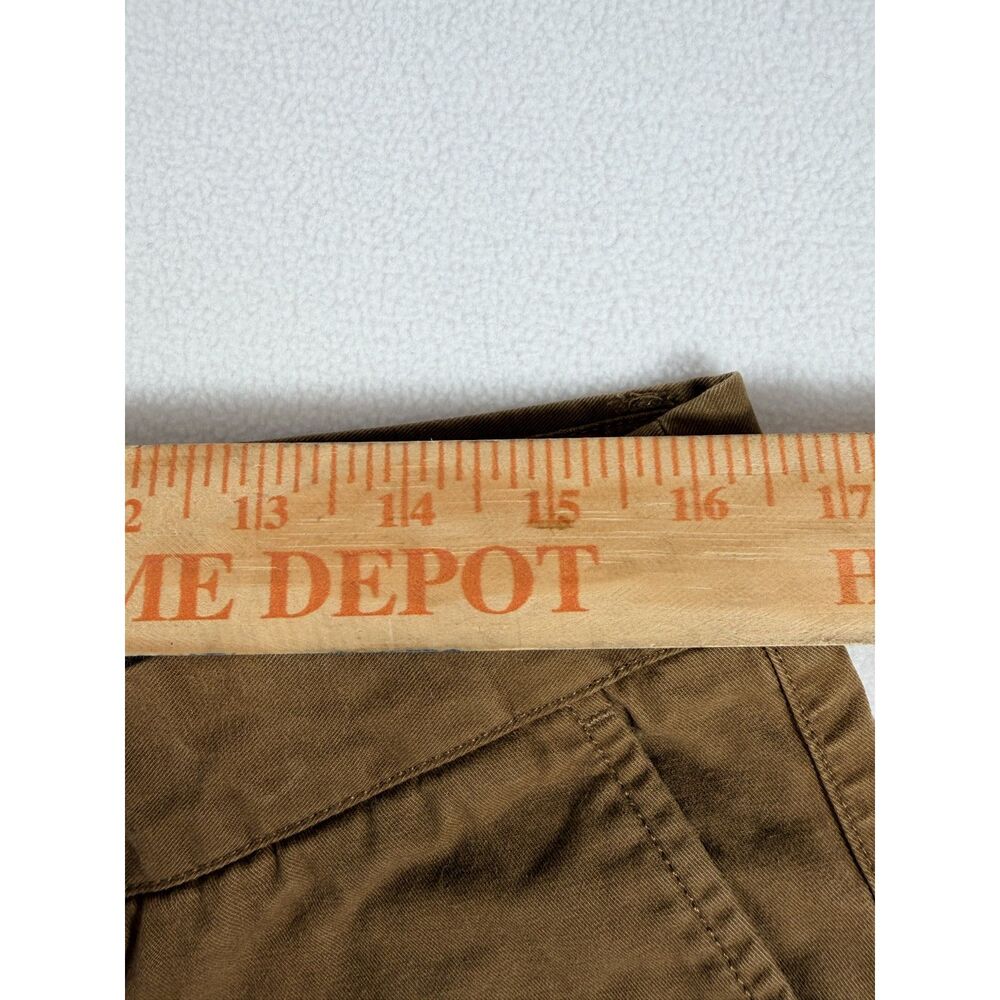 H&M L.O.G.G. Men's Chino Shorts Size 34 Brown 100% Cotton Flat Front - Picture 5 of 15